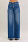 Karla High Waist Column Straight Button-Fly & Back Welt Pkts
