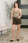 Grace High Waist Rigid Mmagic Cut Off Leopard Print Short