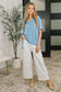 Growing Restless V-Neck Tee in Spring Blue