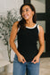 Handled It Contrast Trim Tank in Black