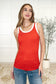 Handled It Contrast Trim Tank in Red