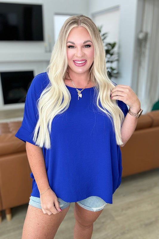 Feels Like Me Dolman Sleeve Top in Royal Blue