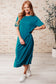 Keeping It Chill Drop Shoulder Maxi Dress in Teal