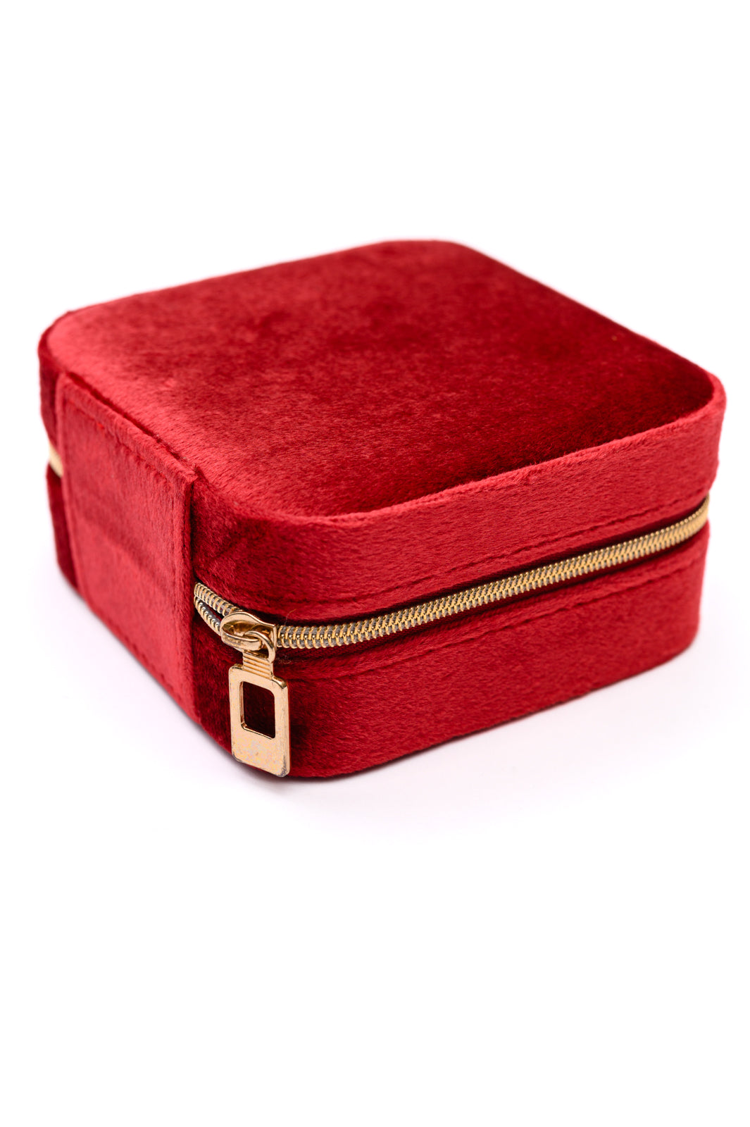 Kept and Carried Velvet Jewelry Box in Red