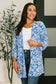 Lizzy Cardigan in Blue and White Floral