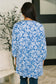 Lizzy Cardigan in Blue and White Floral