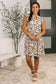 Lizzy Forever Flutter Sleeve Dress in Basic Mocha and White Floral