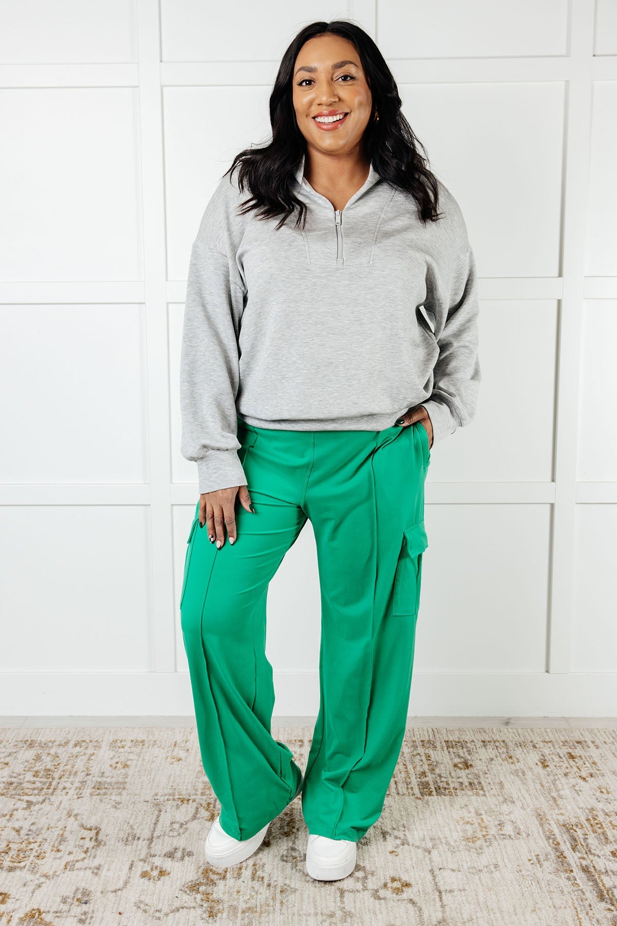 Race to Relax Cargo Pants in Emerald Green