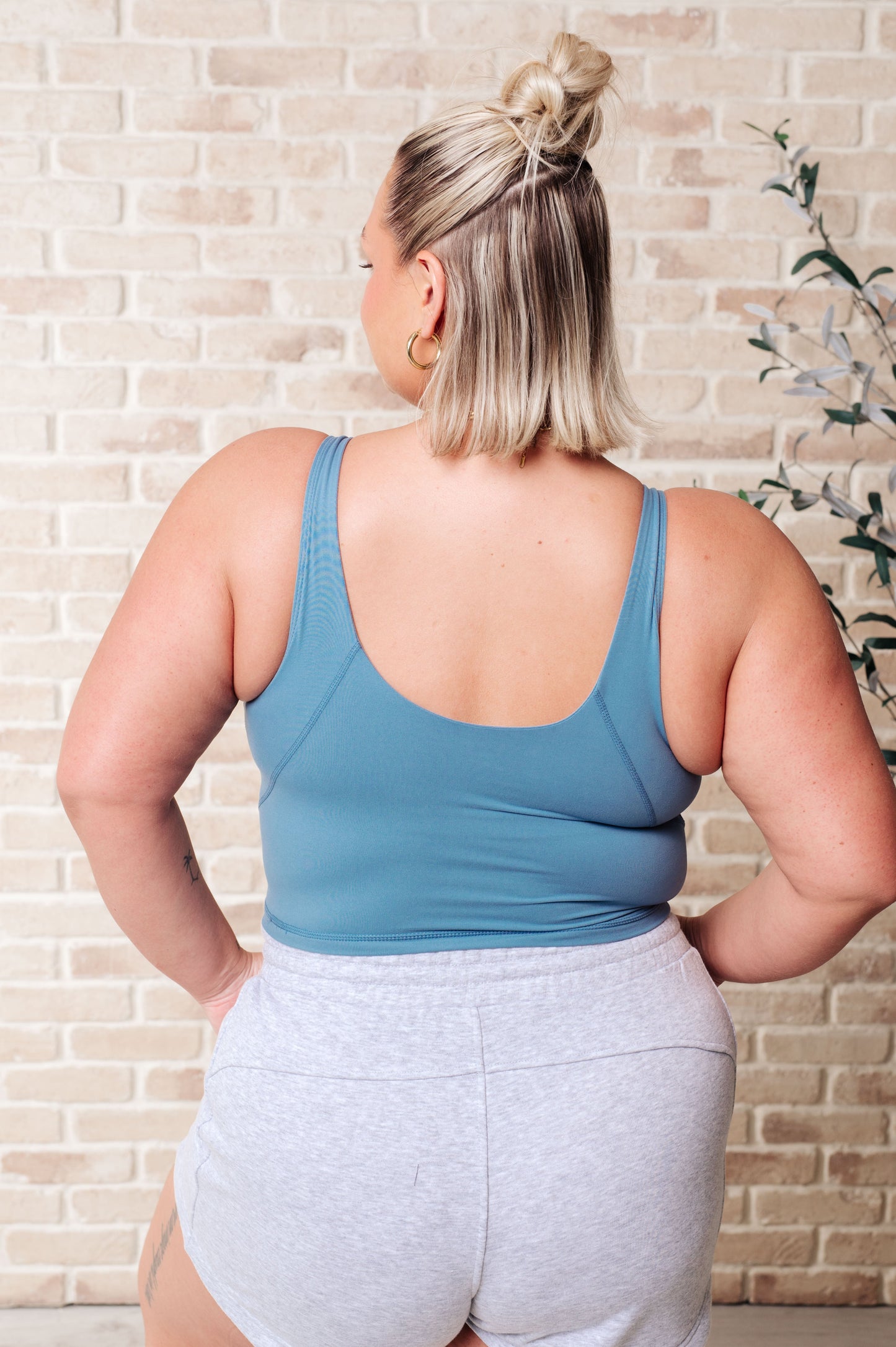 Rhythm and Rhyme Tank in Dusty Blue