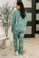 Snowflake Sniffles Pajama Set in Hunter Green