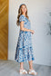 Surf Watch Tiered Midi Dress