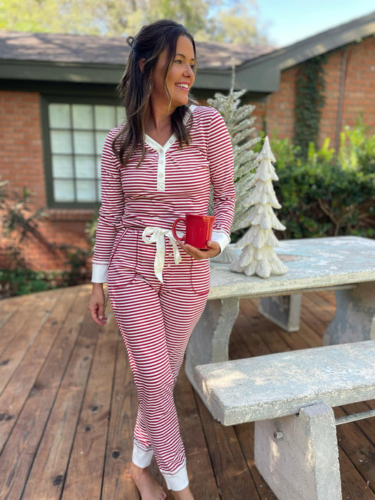 PREORDER: Candy Striped Pajama Pants Set