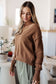 Back to Life V-Neck Sweater in Mocha