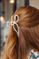 Delicate Bow Claw Clip in White