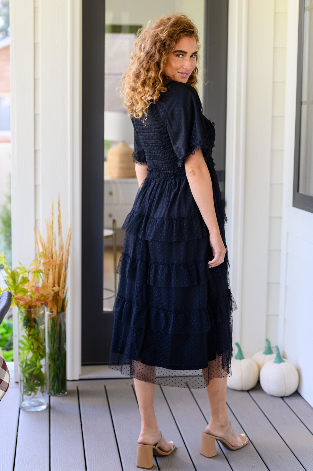 Midnight Waltz Midi Dress