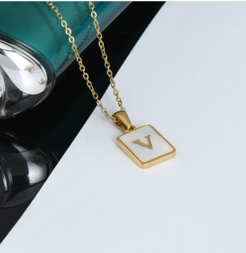 18K Gold Plated Initial Necklace