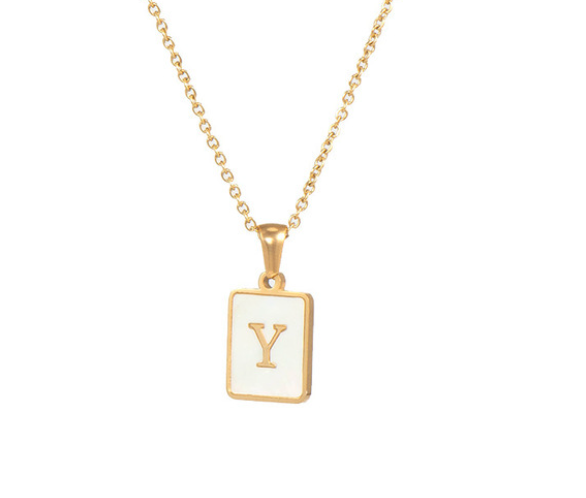 18K Gold Plated Initial Necklace