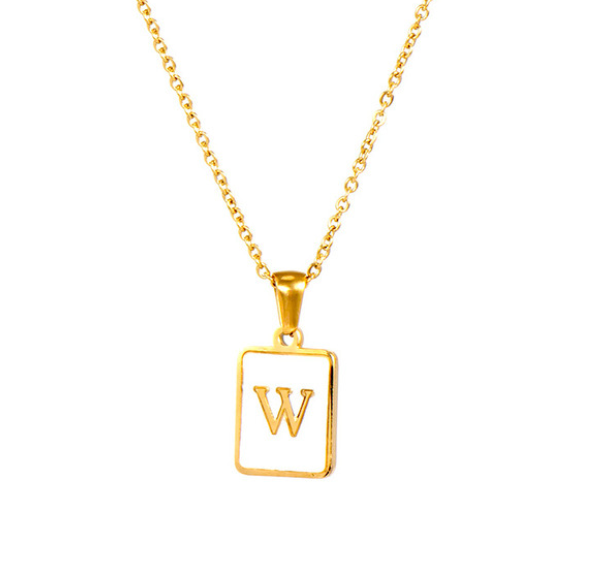 18K Gold Plated Initial Necklace