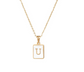 18K Gold Plated Initial Necklace