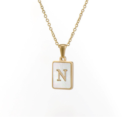 18K Gold Plated Initial Necklace