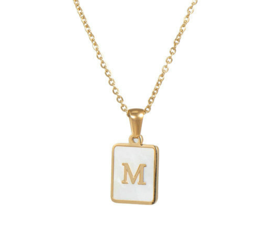 18K Gold Plated Initial Necklace