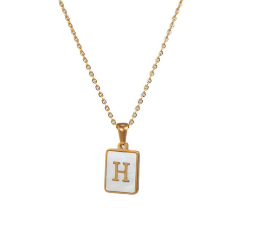 18K Gold Plated Initial Necklace