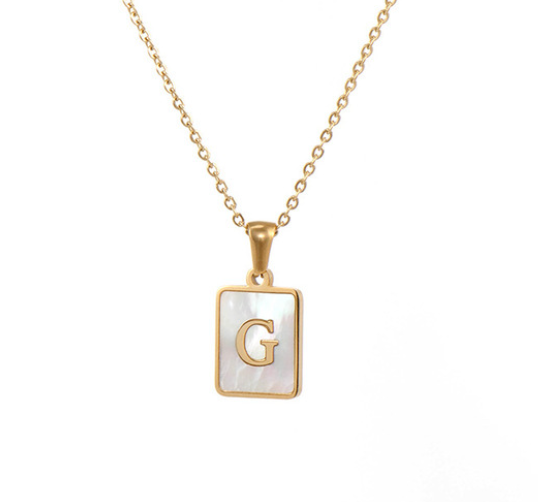 18K Gold Plated Initial Necklace