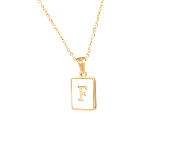 18K Gold Plated Initial Necklace