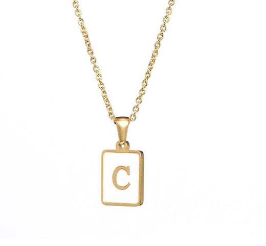 18K Gold Plated Initial Necklace