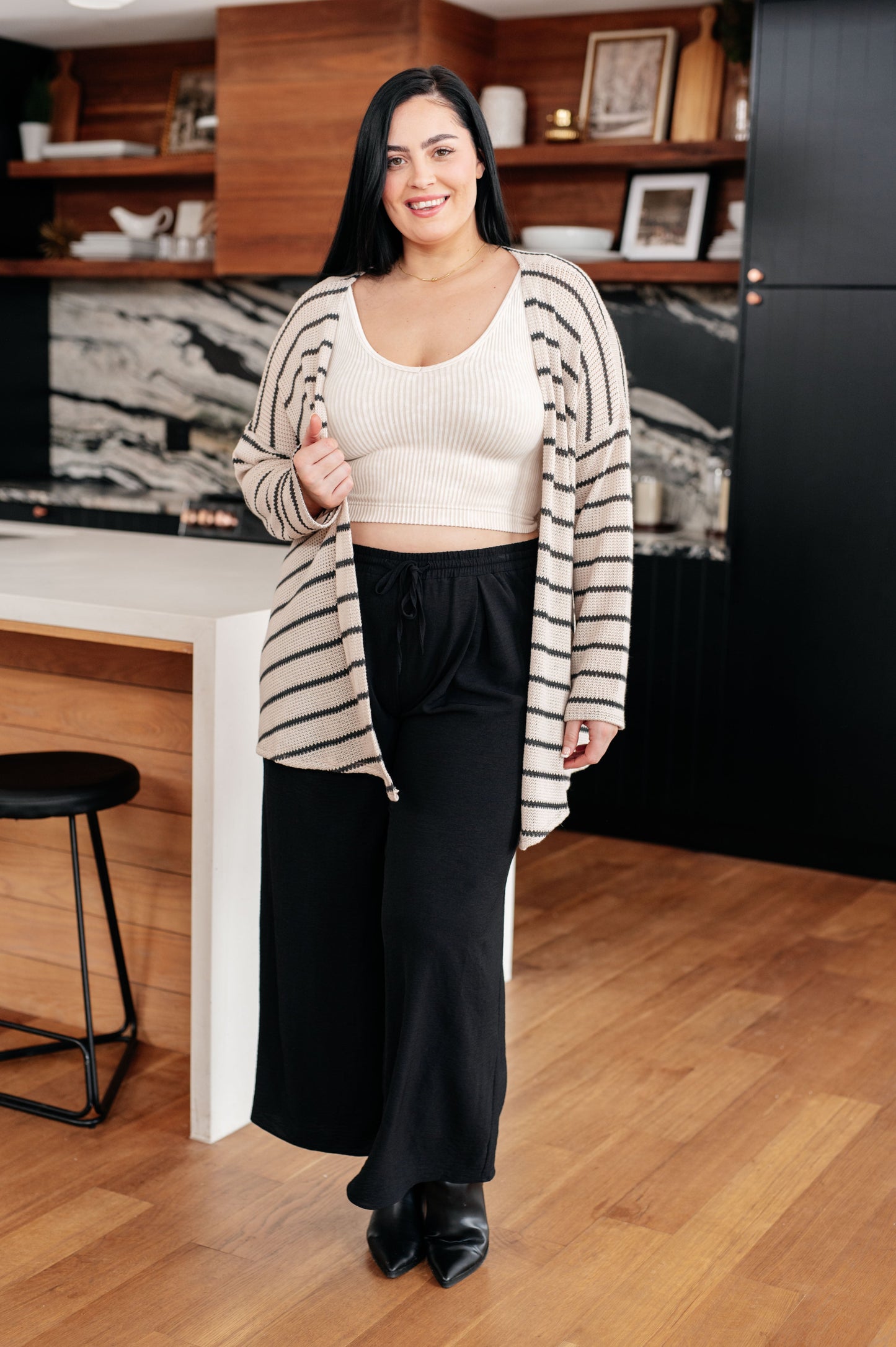 Weekend Adventure Striped Longline Cardigan